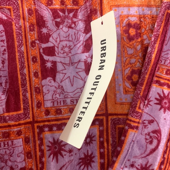 Urban Outfitters NEW Florentina Tarot Print Wrap Top Small Velvet Hippie Boho - Picture 9 of 14